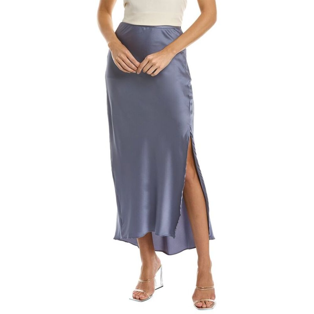 Bishop + Young Womens  Bias Cut Slip Skirt, Blue
